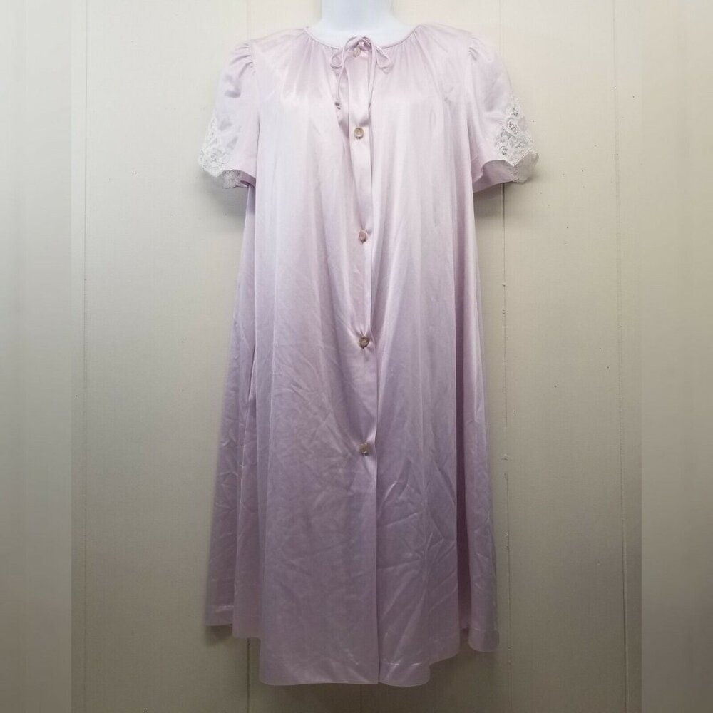 Lorraine SMALL USA Light Purple Night Gown Robe Sheer 2 Pc Lace‎